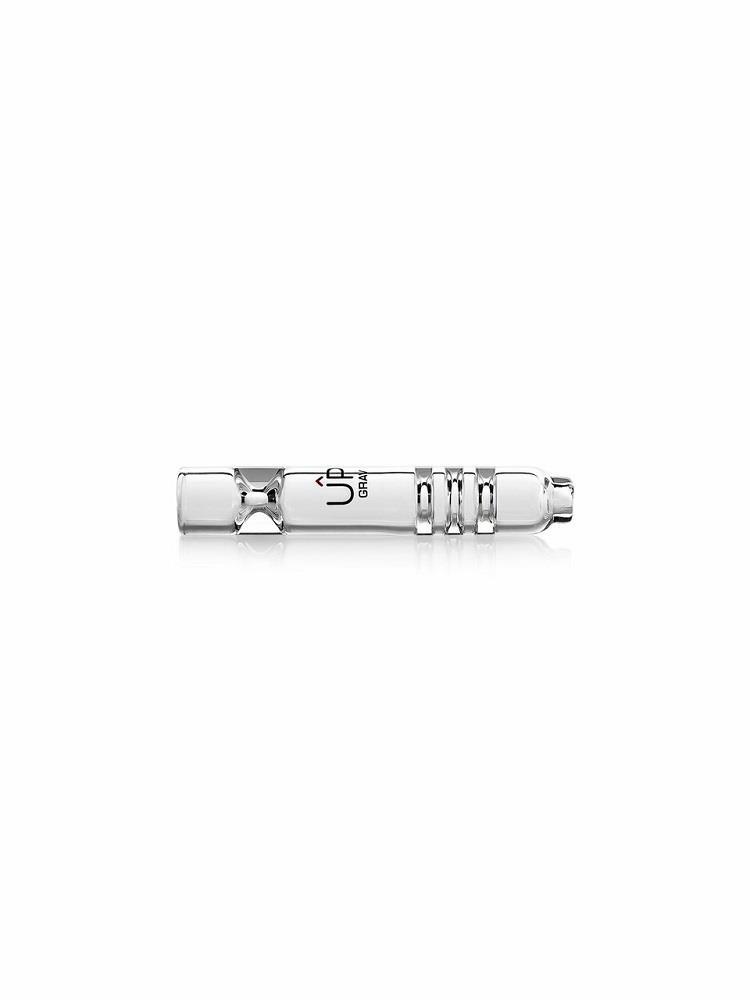 GRAV® 3” Upline® Taster® Hand Pipe 16mm Black Label – Clear Glass
