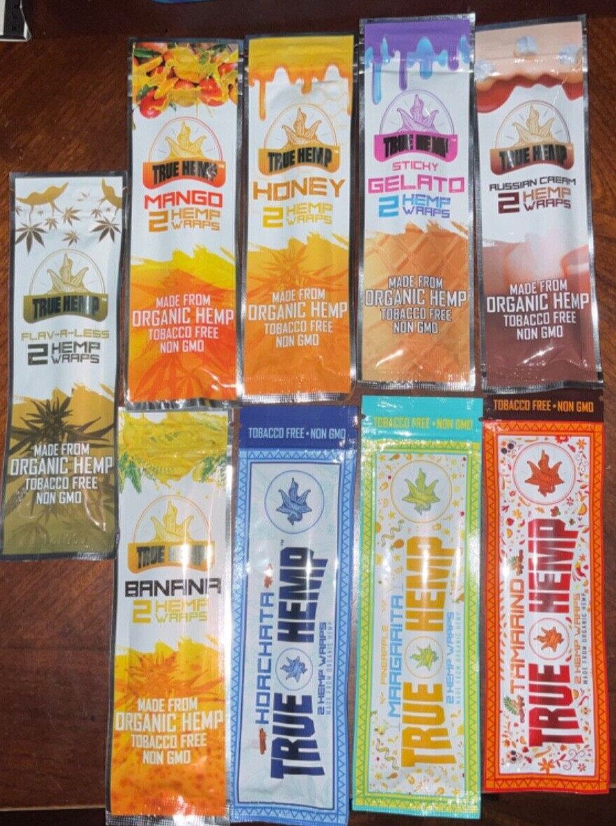 True Organic Papers Flavored Natural Herbal Mixed Flavors 9/2ct Packs