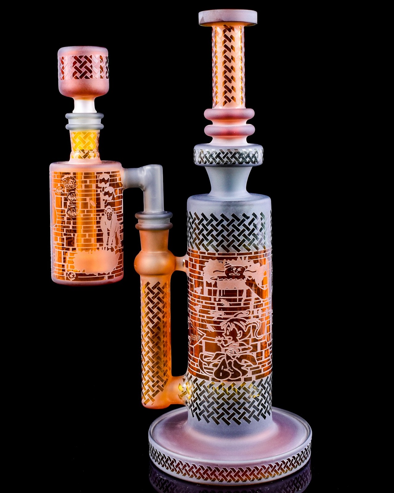 11″ Thick Glass Bong with Ash Catcher Smoking Tobacco Water Pipe 14mm Bowl *USA*