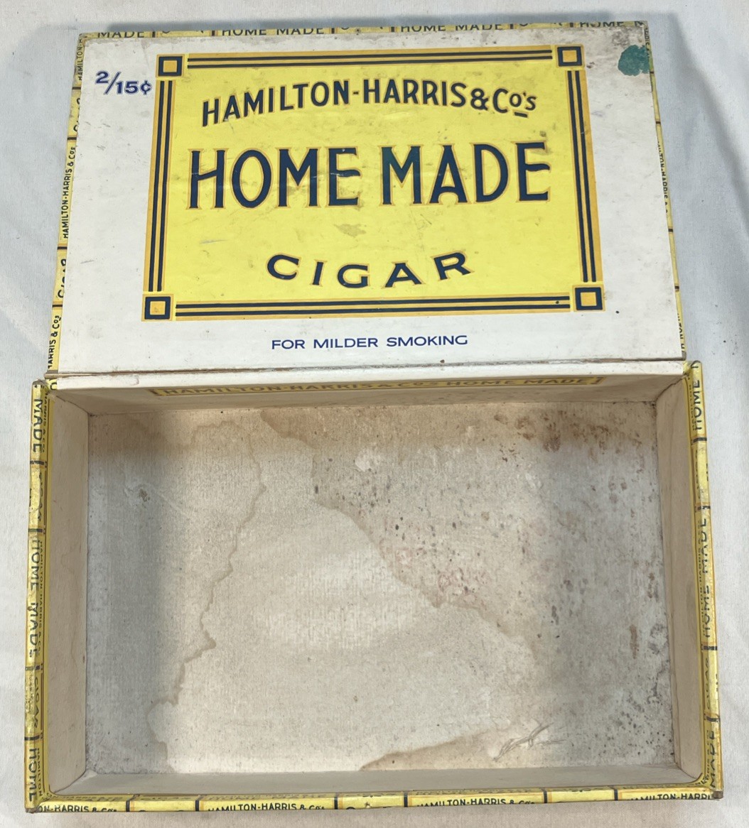 📦Vintage Hamilton-Harris & Co’s Home Made – Cigar Box F/SH