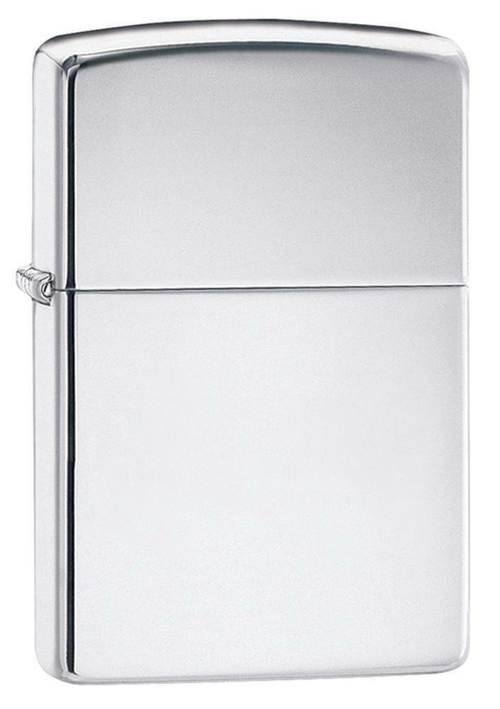 Zippo Windproof 2-Tone Polished Chrome Lighter With Gold Insert, 250BI, NIB