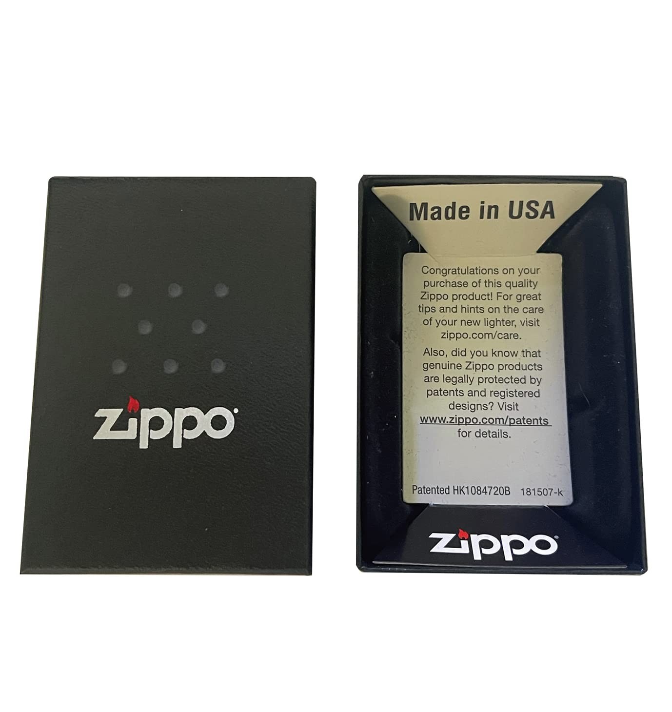 Japanese Fujin Raijin Zippo Lighter Wind God Thunder God Antique Black Gift Box