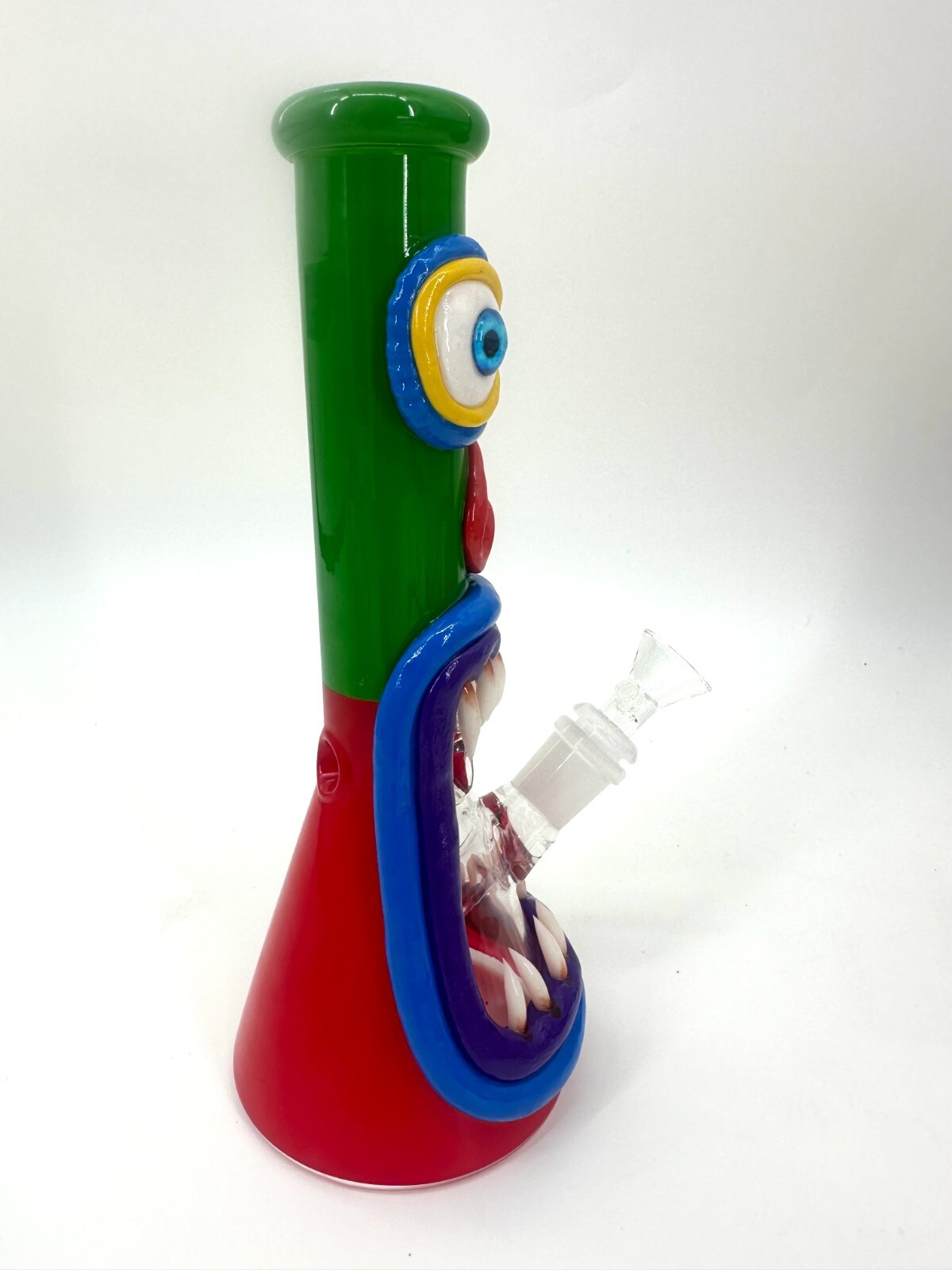 18in Heavy Thick Glass Bong Water Pipe Hookah Bongs with Skull catcher Yellow