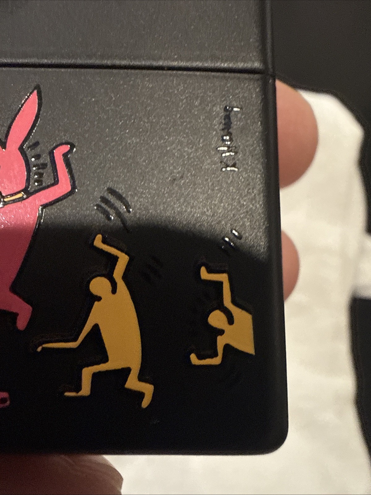 Zippo Lighter 2000 “Bunny On The Move” by Keith Haring, No Box, Black Matte