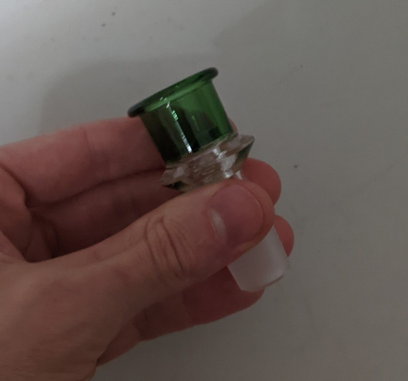 18mm Glass SNOWFLAKE SCREEN Slide BOWL Male for Water Pipe Bong (1 – ONE) Green