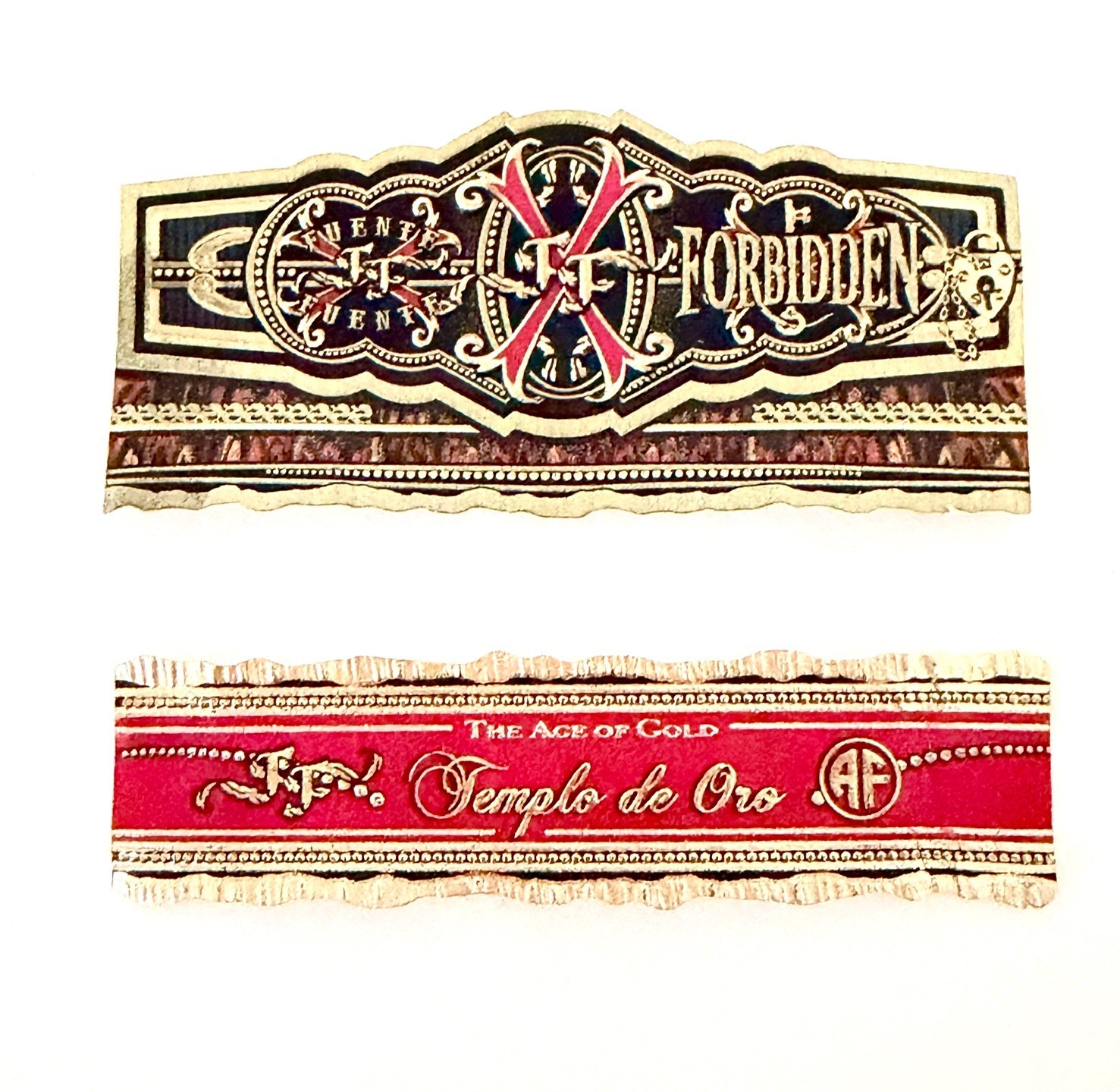 ARTURO FUENTE OPUS X OPUSX FORBIDDEN X TEMPLO de ORO Cigar Band Framed Display