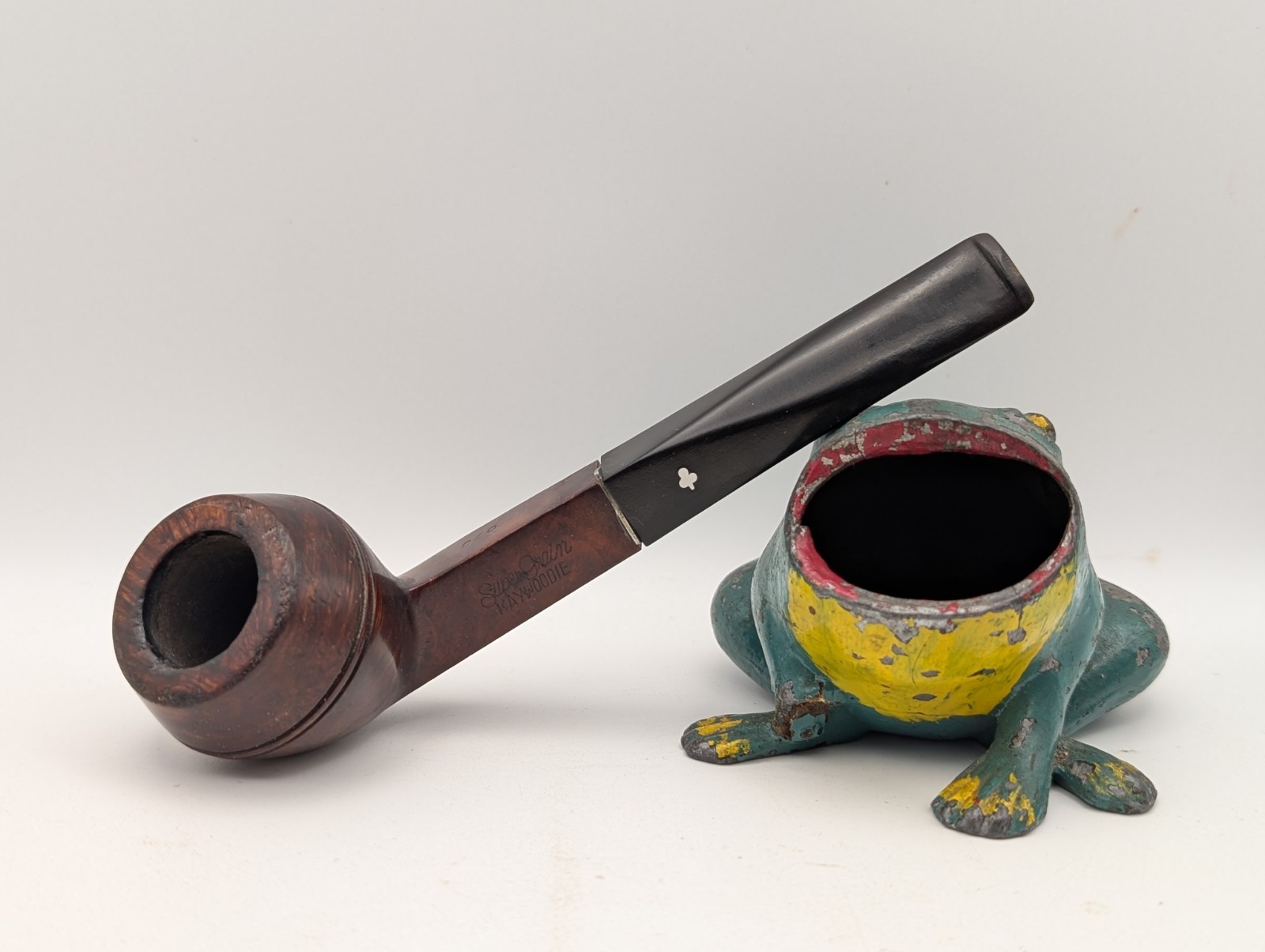 Vintage Kaywoodie Super Grain 07C Smooth Bulldog Drinkless Estate Tobacco Pipe