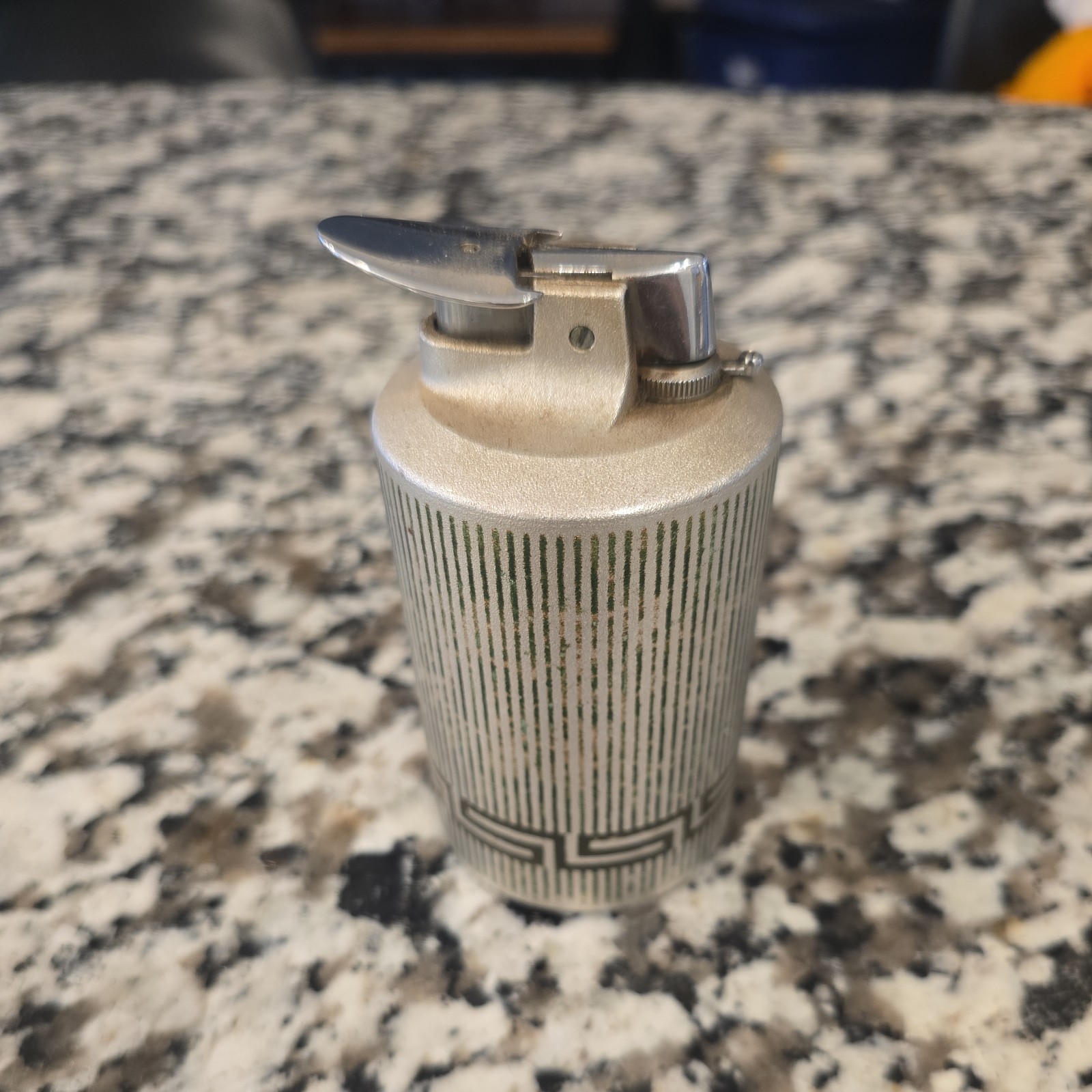 Vintage Ronson Varaflame Saturn Table Lighter Used Untested Refillable Beige