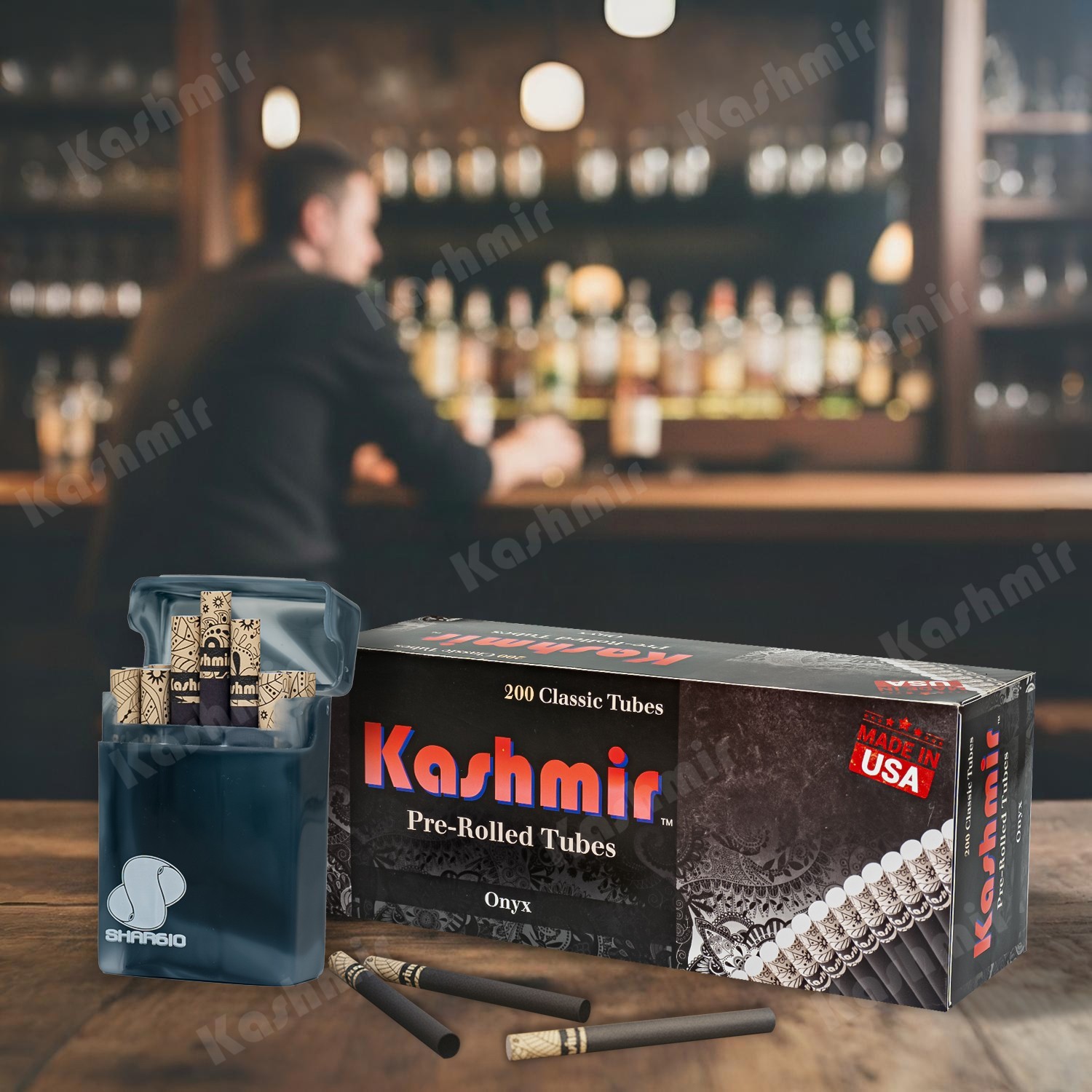 Kashmir Pre-Rolled Classic Cigarette Tubes Onyx Patent Pending Filter Design 200