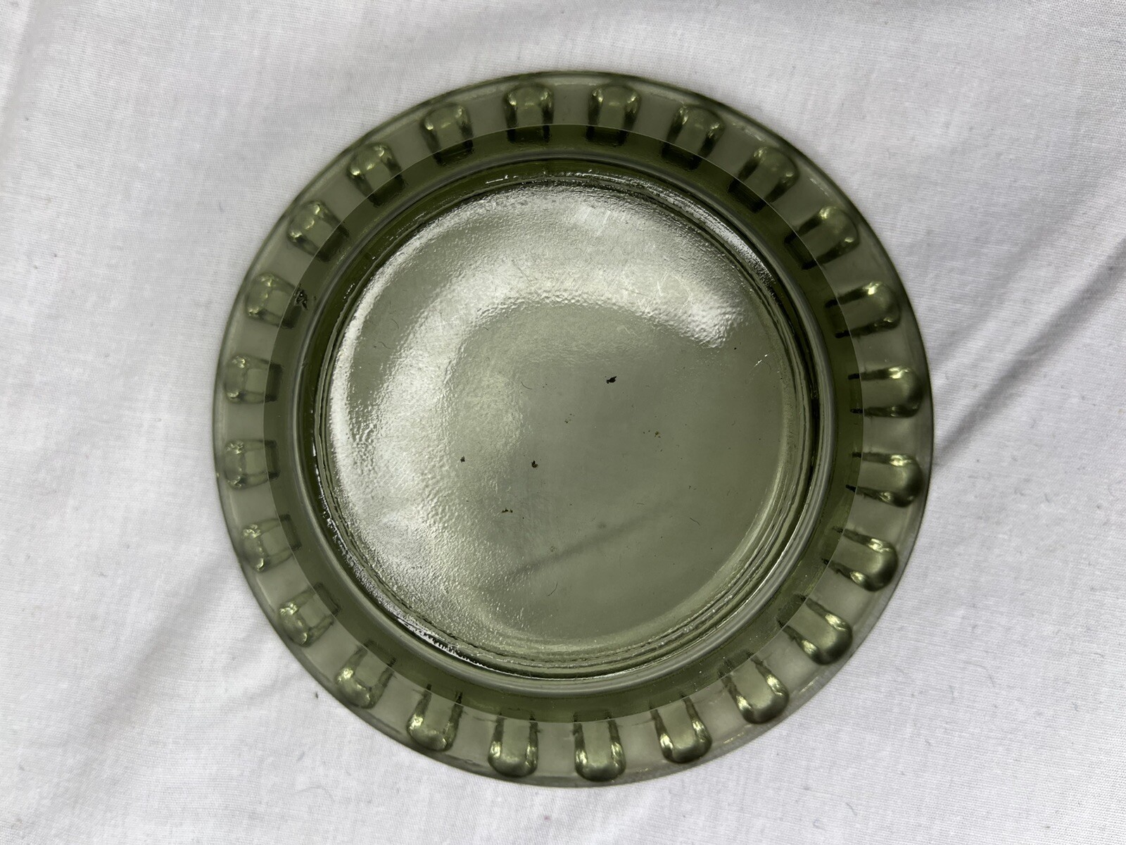 Vintage Lot Of 4 Glass Ashtrays Amber, Clear, Greenish Gray