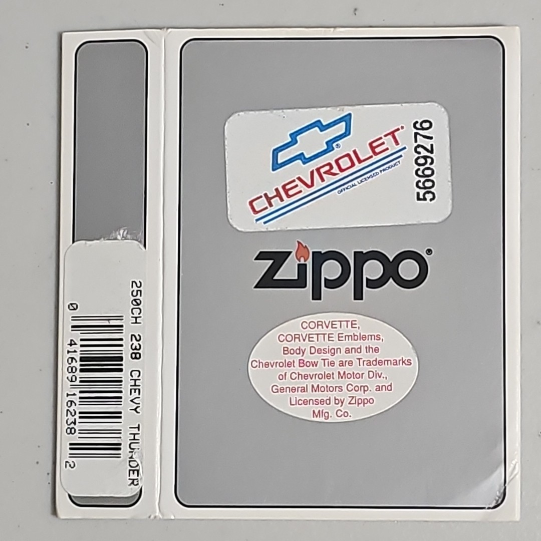Zippo Lighter Sleeve #250CH 238 “Chevy Thunder”, No Lighter
