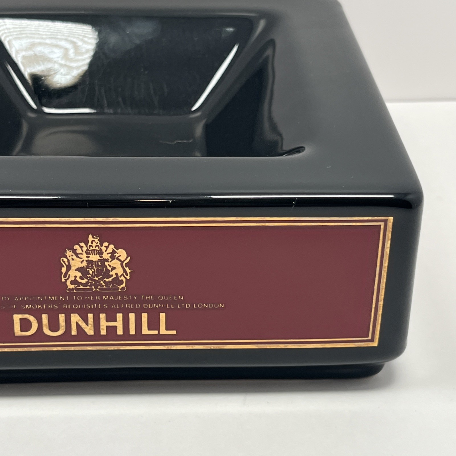 Vintage Wade Dunhill Ashtray Large Cigar Cigarette London Paris New York 7″x 7”