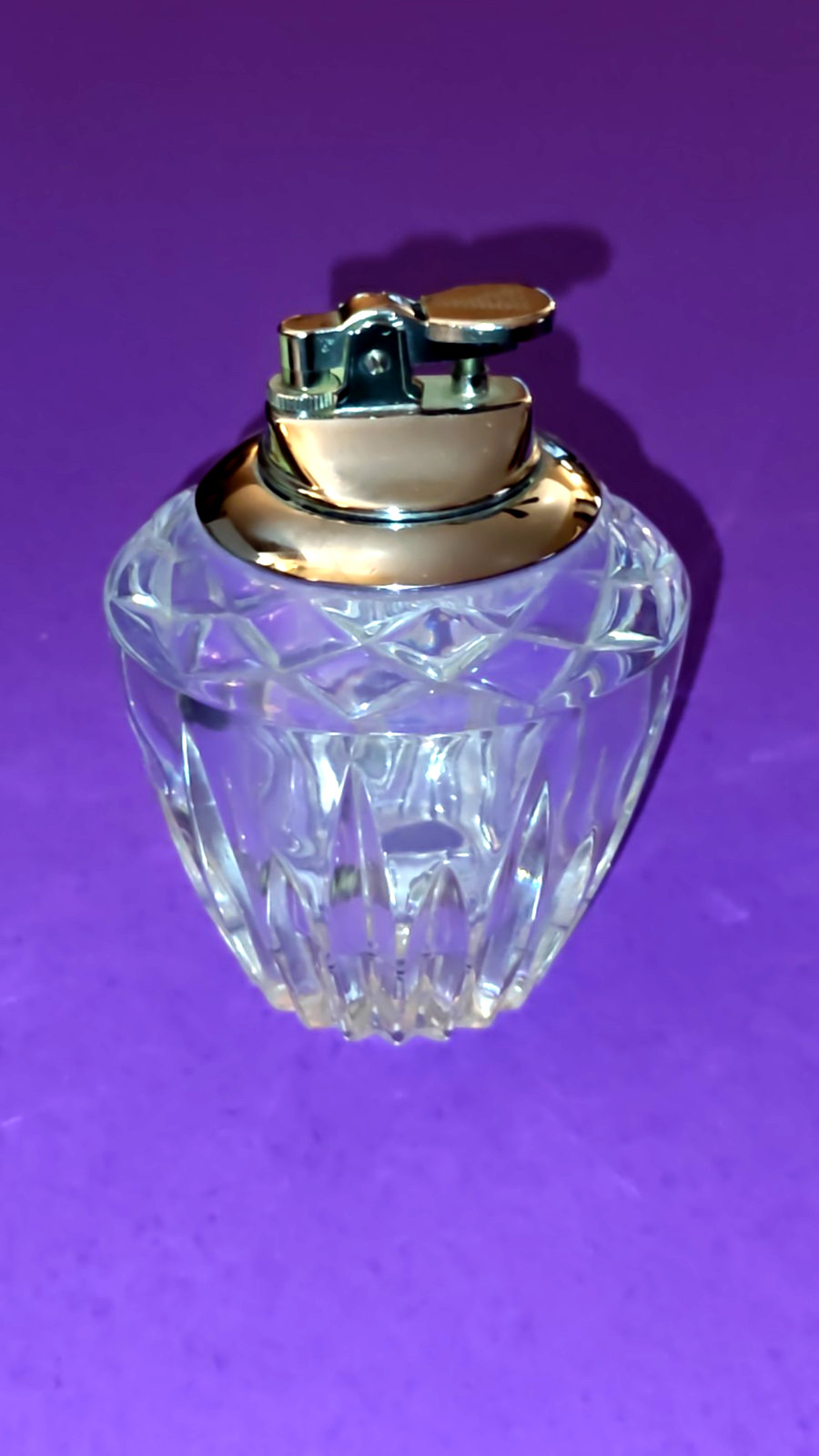 Princess House “Highlights” Lead Crystal Heavy Table Desk Lighter