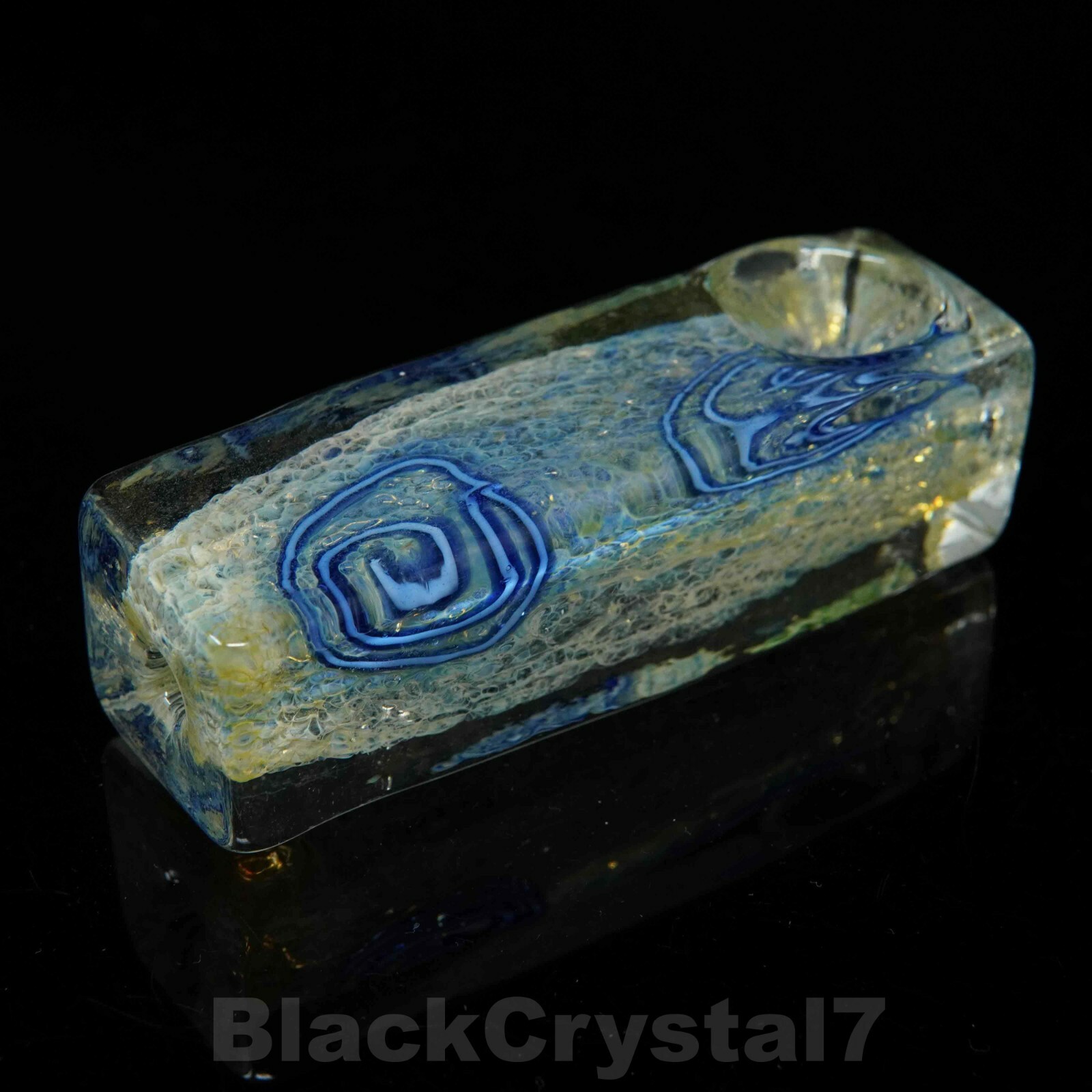 3.5 inch Handmade Light Blue Square Rectangle Tobacco Smoking Bowl Glass Pipes