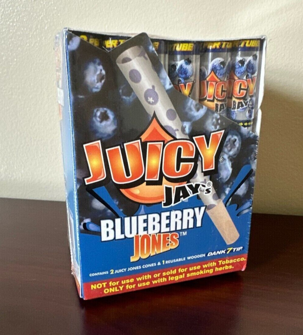 Juicy Jay’s Jones Blueberry 24 Pack of CONES~2 Per Pack (48 Total) Sealed Box