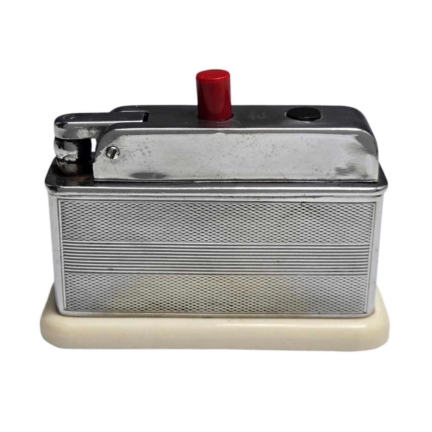 Vintage Art Deco Bakelite Pressto Push Button Automatic Table Lighter – England