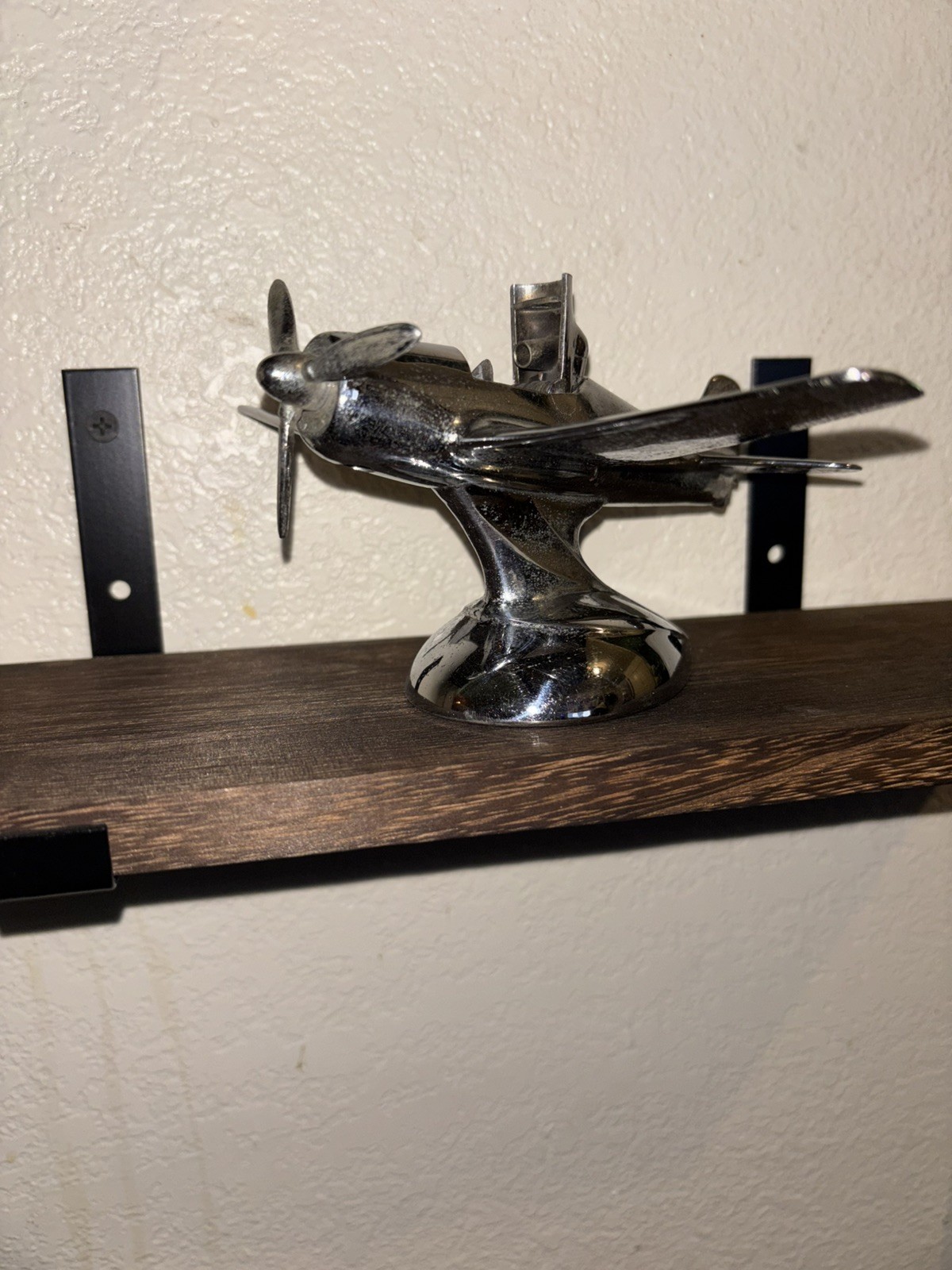 VINTAGE 1940s ART DECO HAMILTON HELLCAT FIGHTER AIRPLANE TABLE LIGHTER