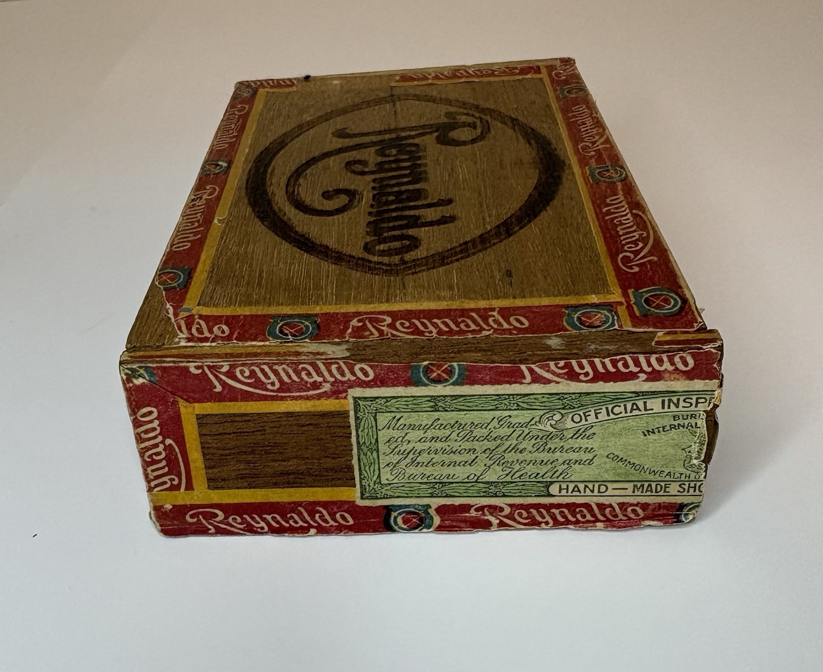 Vintage 1930’s Cigar Box Reynaldo With Customs Stamp