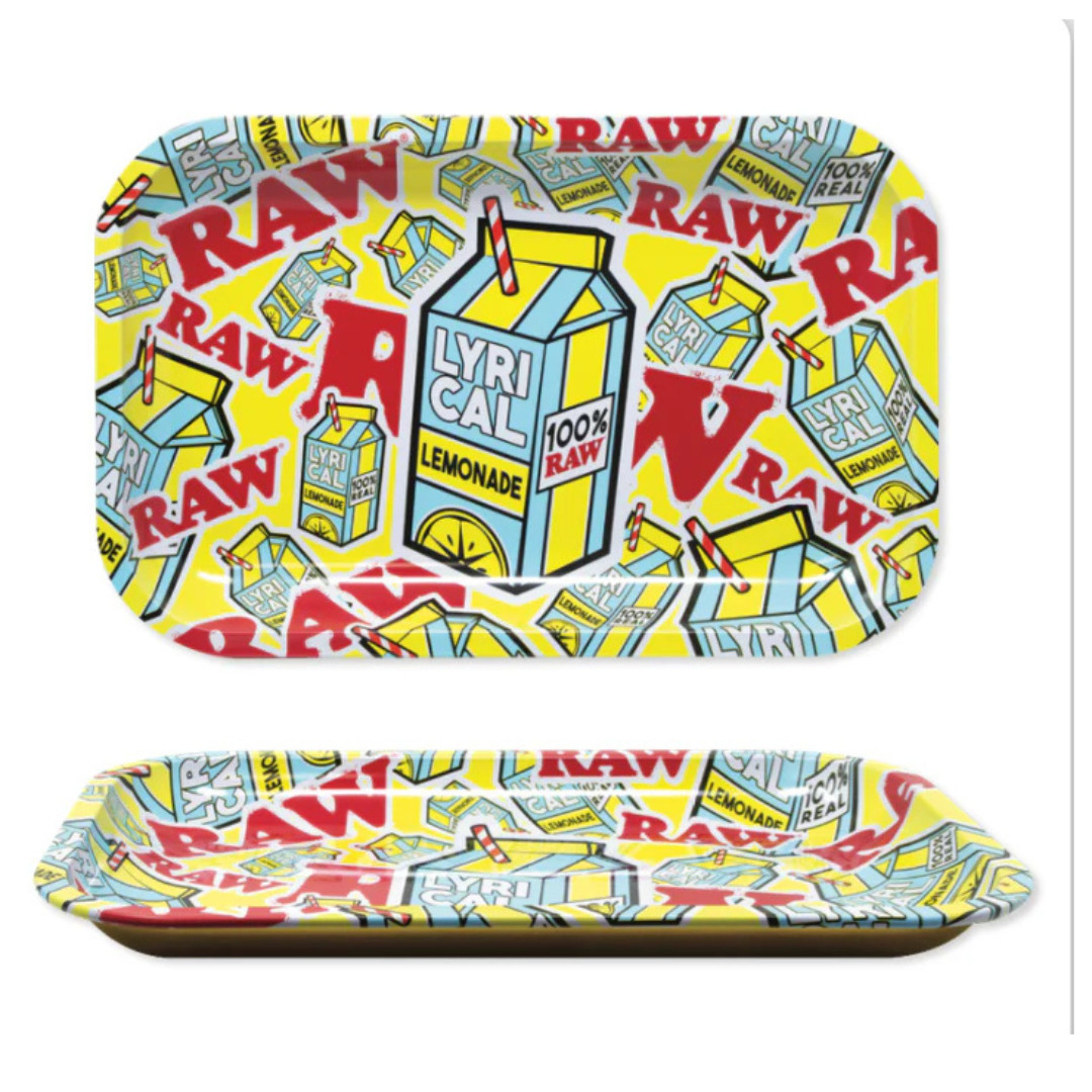 RAW x Lyrical Lemonade Rolling Tray – Small Metal Organizer Tray 7″ x 5″