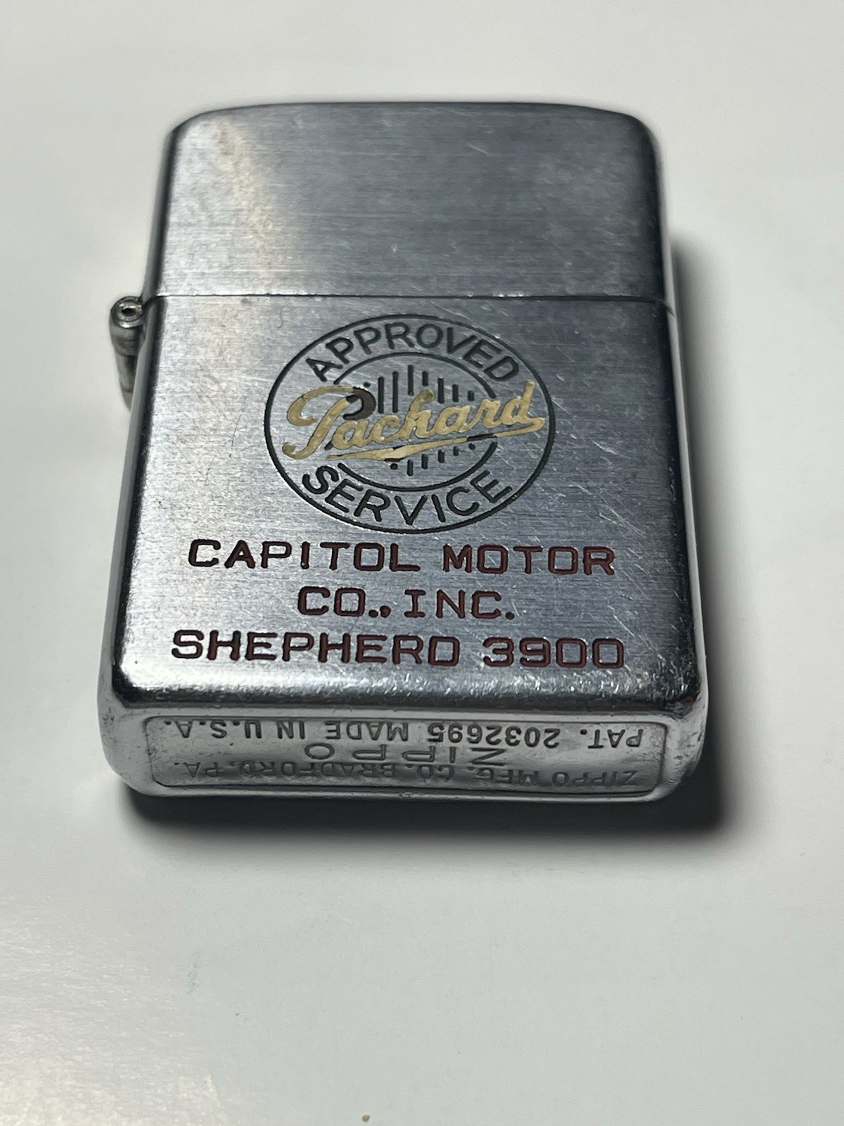 Vintage 1950s Zippo-Approved Packard Service- Capitol Motor Co -Silver Spring MD