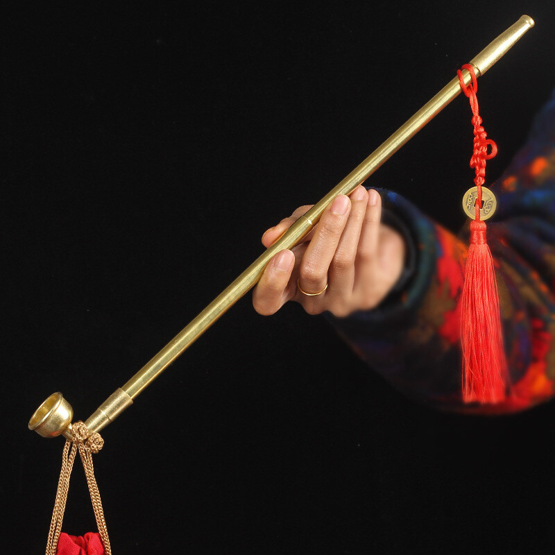 Classic Brass Cigarette Rod Handmade Extra Long Telescopic Cigarette Rod Pipe