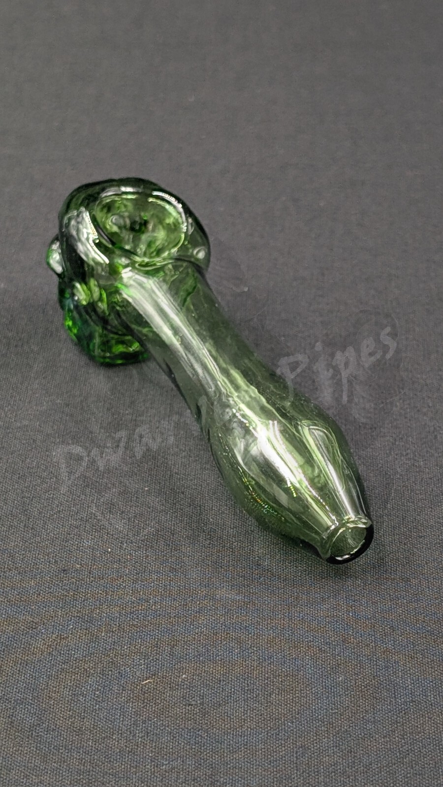 4″ Tobacco Smoking Pipe Bowl Glass Hand Pipe Skull Green 01