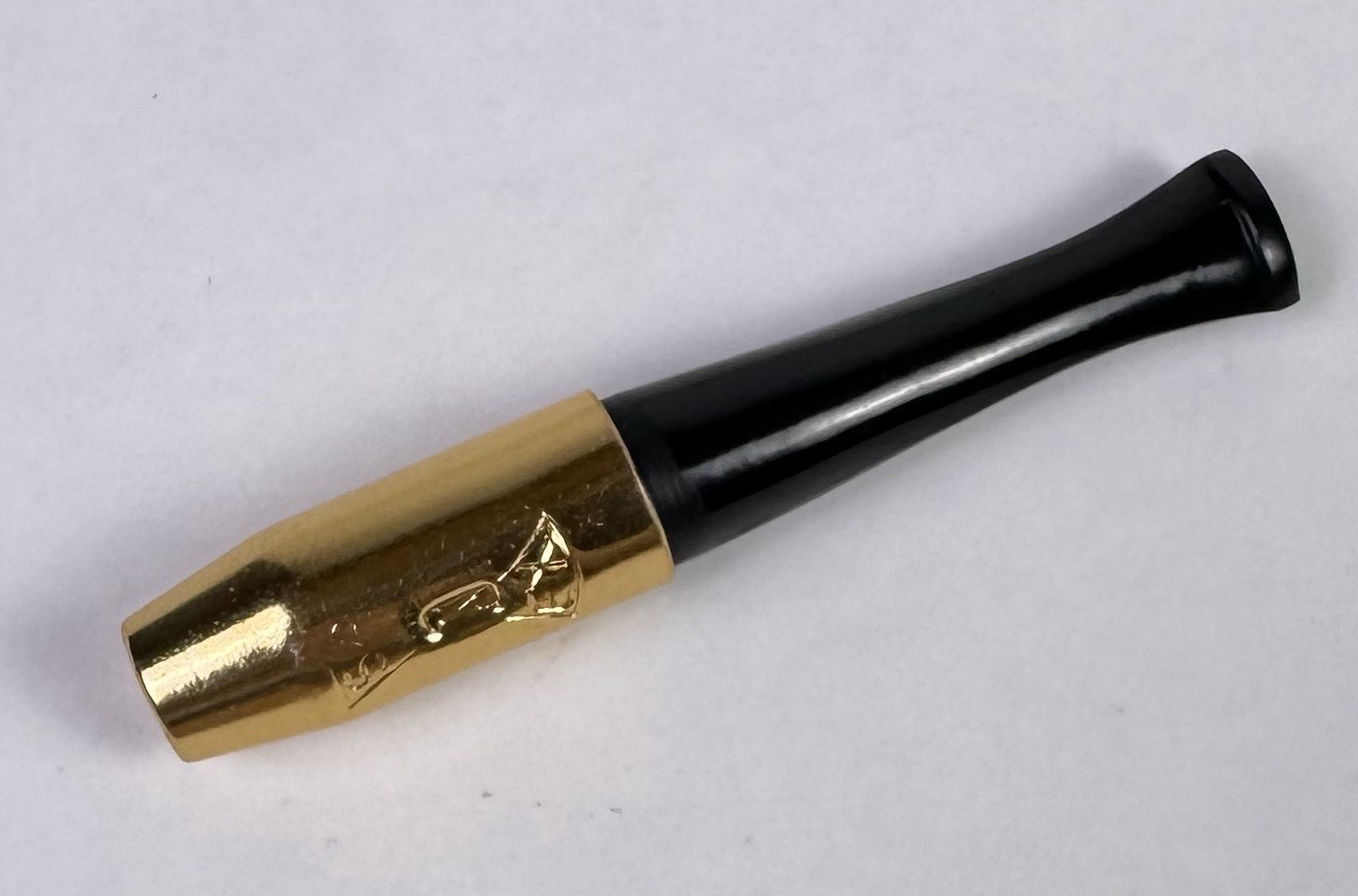 Vintage Art Deco Cigarette Holder Ejector Black Gold Tone Marked SPNEX Bakelite