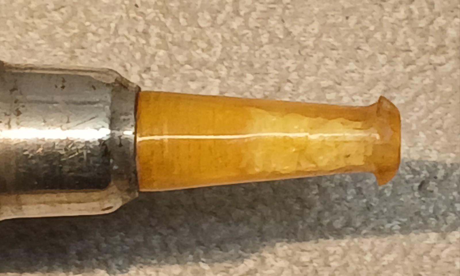 Antique Cherrywood Convertible Cigar/Cigarette Holder W/Amber Stem Unsmoked