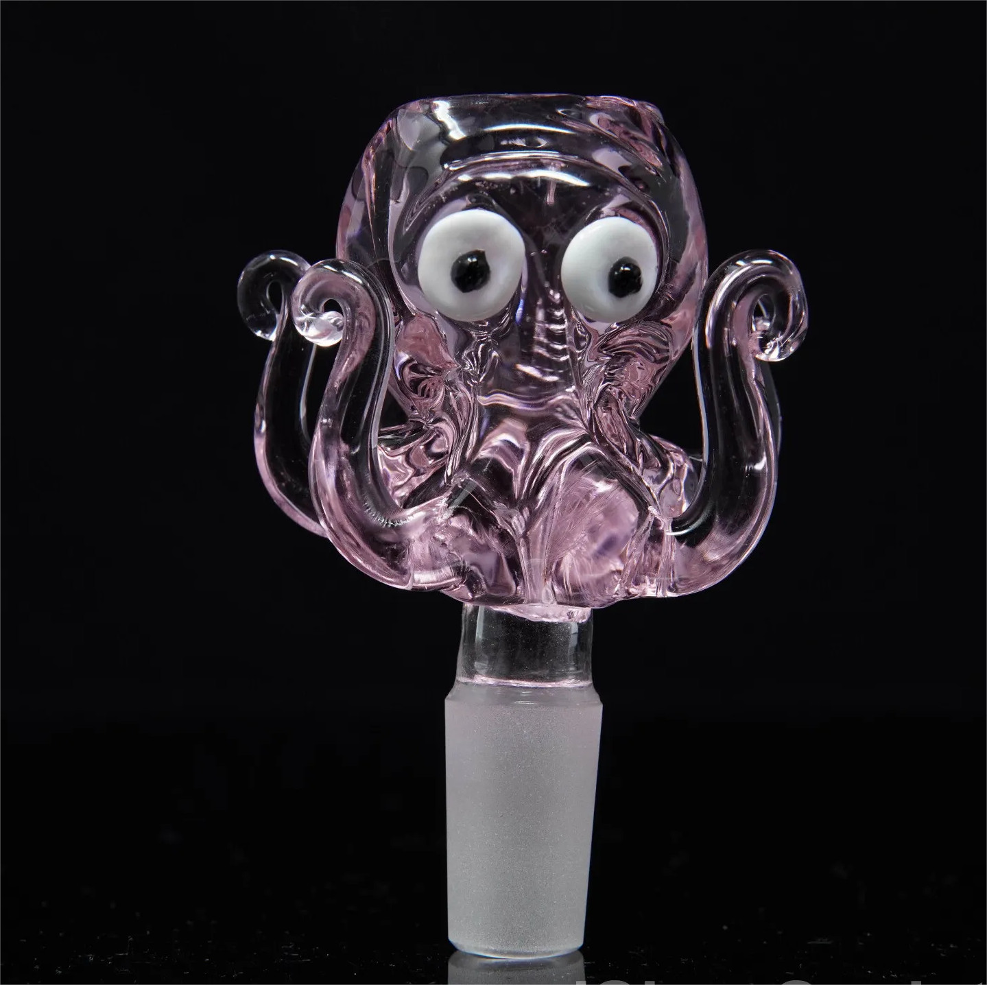 3″ Octopus Glass Slide Bowl 14mm Water Pipe Hookah Head Piece Thick Bowl Pink