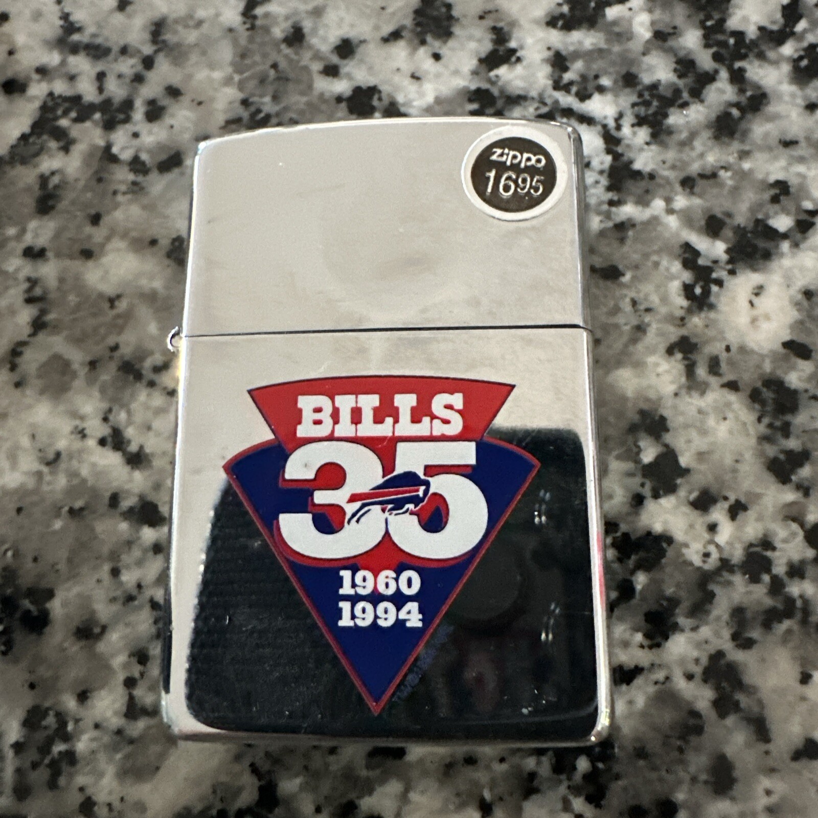 Vintage Zippo Lighter NFL BUFFALO BILLS FOOTBALL 35TH ANNIVERSARY 1960-1994 NEW