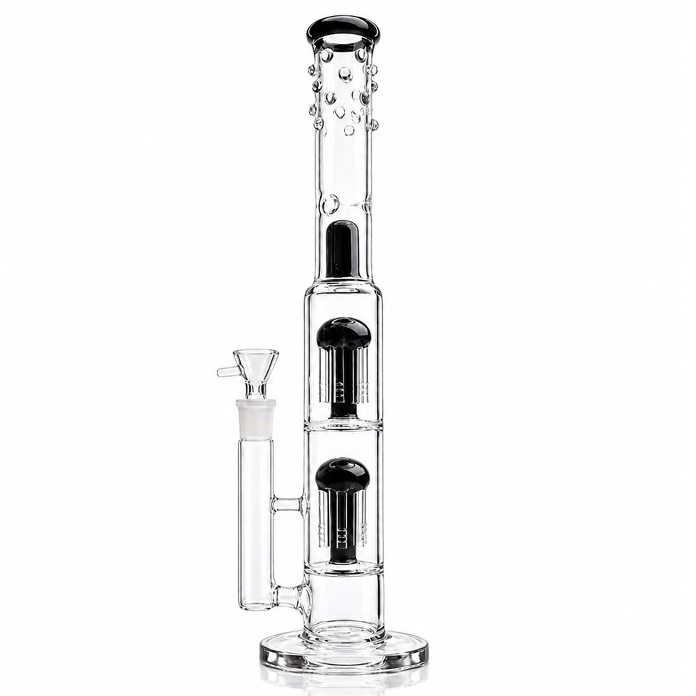 16” Perc Glass Bong Heavy Percolate Bongs Smoking Hookah Water Pipe 18mm Bowl