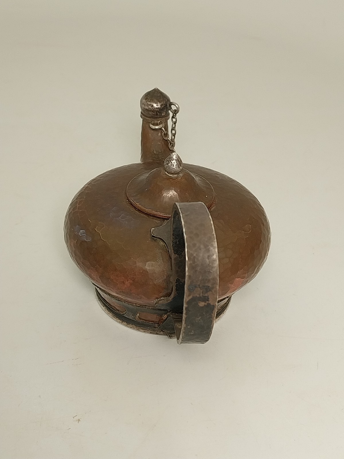 Antique Joseph Heinrichs Hammered Copper & Silver Cigar Lighter Arts Crafts A&C