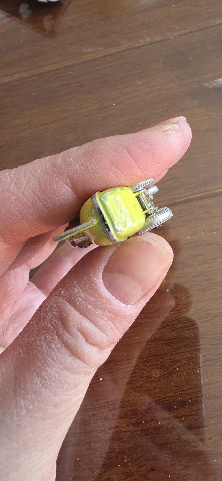 1950 Car THUNDER BIRD Vintage Lighter COLOR SPARKS ENAMEL Not Orig. Wheel