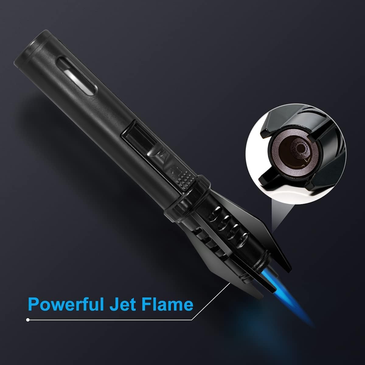 Camping Mini Torch Lighter Small Refillable Butane Lighters Pocket Tactical E…
