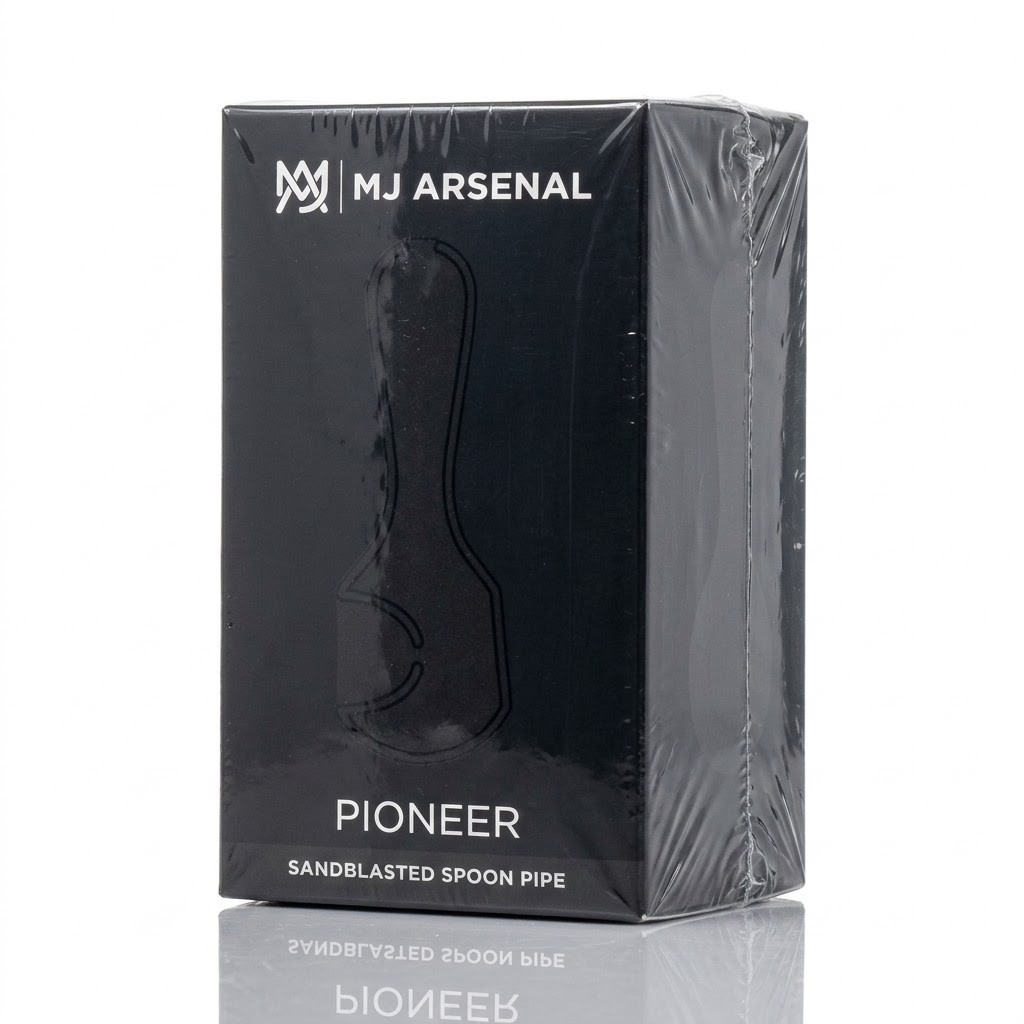 MJ Arsenal Sandblasted Pioneer Frosted Borosilicate Double Glass Spoon Hand Pipe