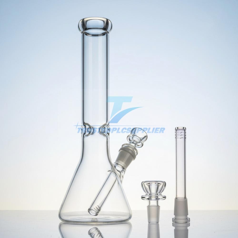 10 inch Heavy Glass Bong Water Pipe Smoking Bong Beaker + 14mm Bowl hookah USA