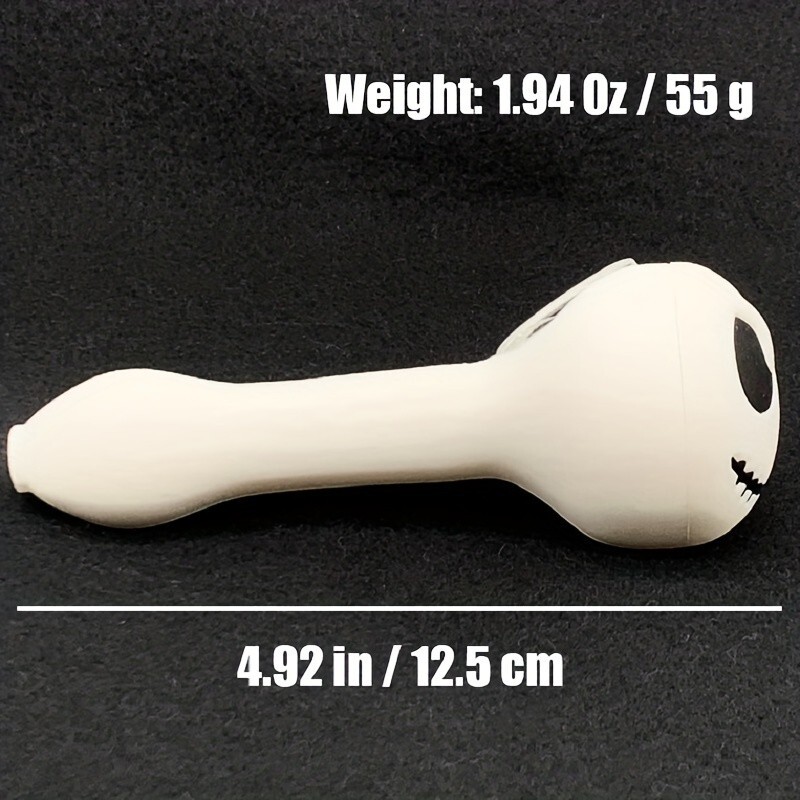 Silicone Tobacco Pipes,White Ghost Smile Design Silicone Smoking Pipe
