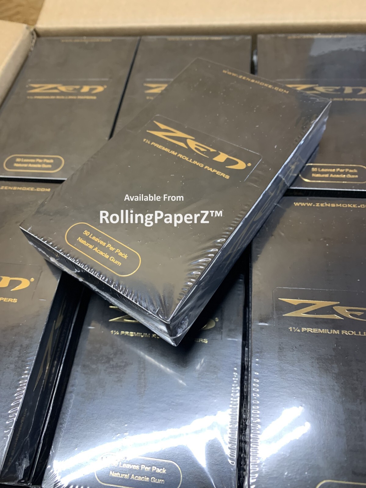 1 box (25 packs) x ZEN Original Hemp rolling paper size 1 1/4 total 1250 papers