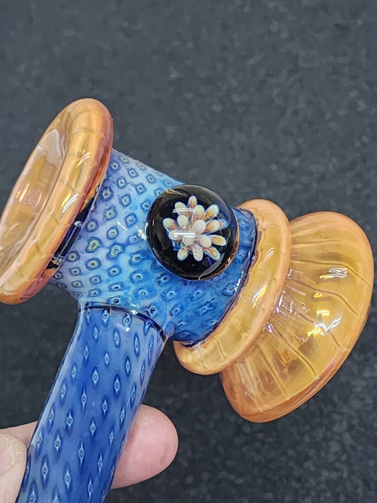 🔥 2 Stunning Custom-Made Hammer Glass Bubblers– Color-Changing Marble Opal