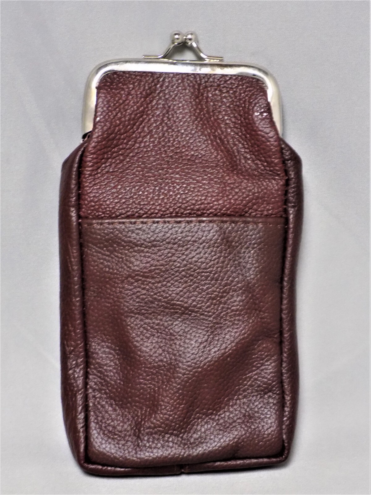 NEW GENUINE LEATHER CIGARETTE CASE 100mm or 120mm FRONT & REAR POCKETS BURGUNDY