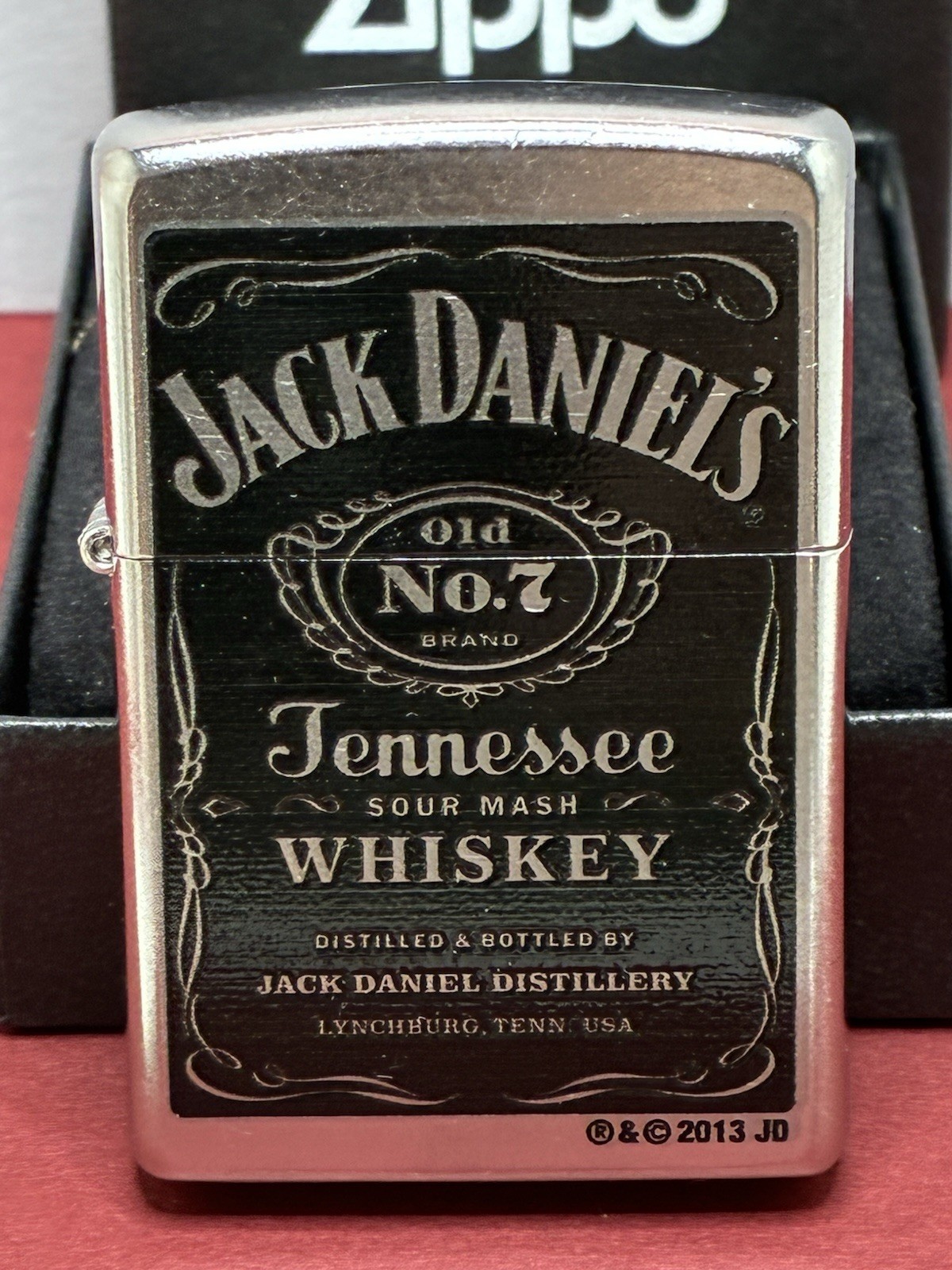 Zippo lighter JACK DANIEL’S OLD NO. 7 TENNESSEE SOUR MASH WHISKEY BRAND NEW.