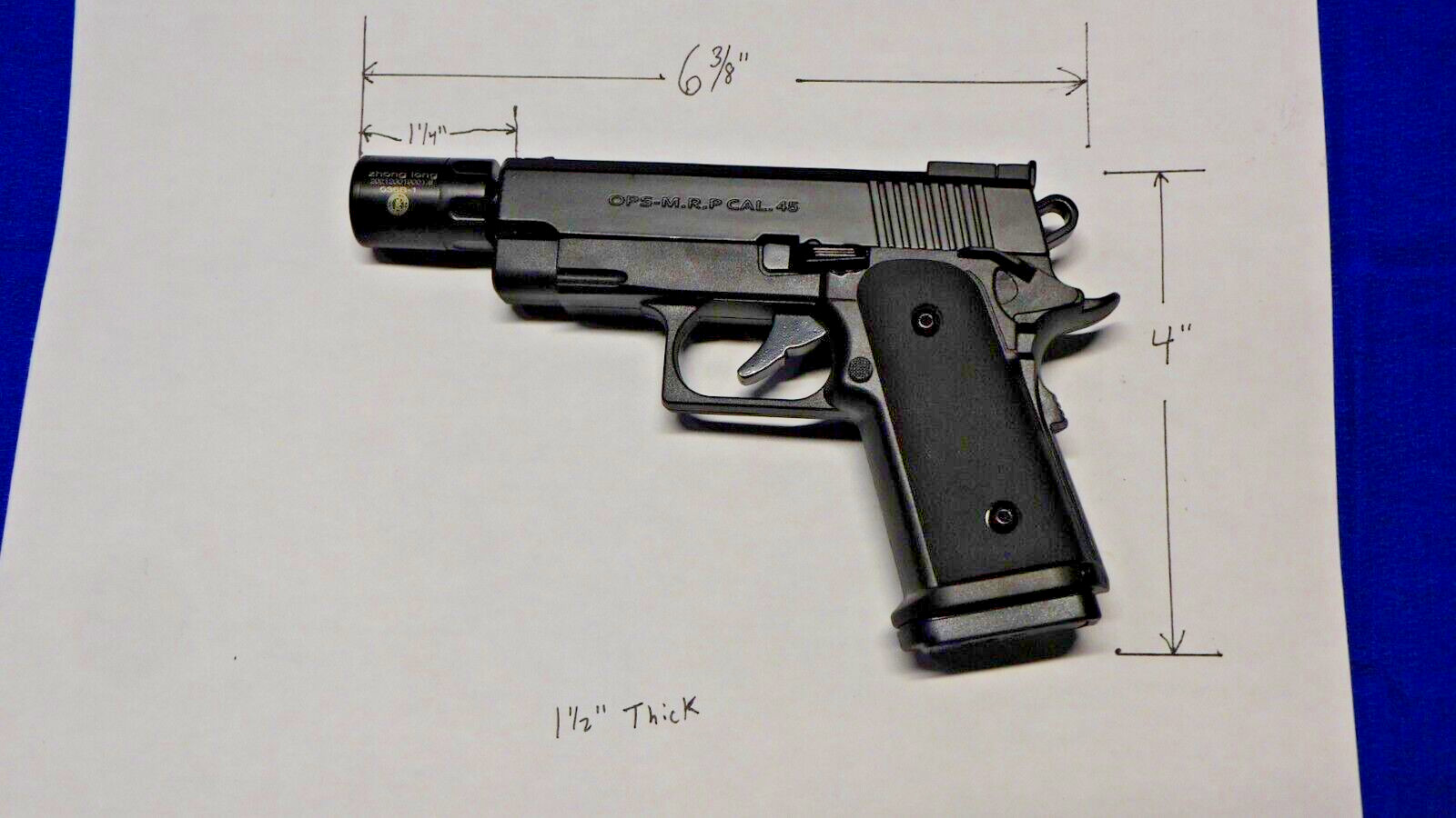OPS-M.R.P. Cal .45 Gun Pistol Shape Jet Torch Lighter USA Stocked And Shipped