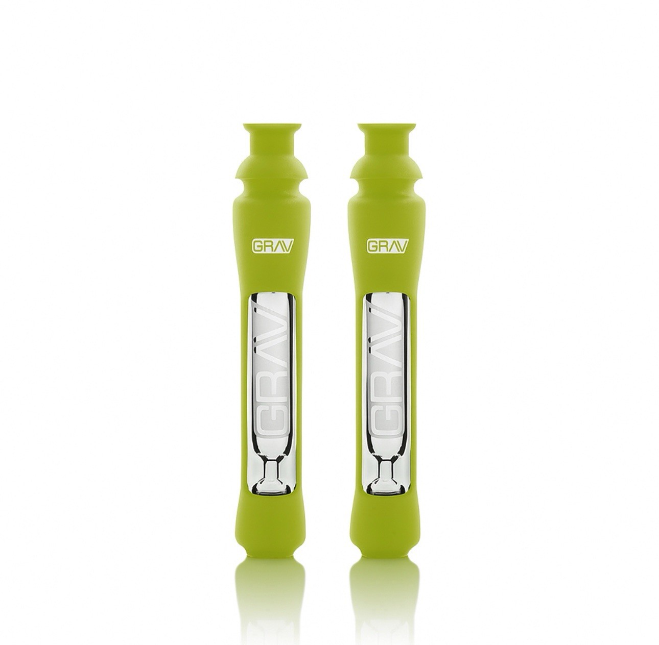 GRAV® 12MM 2 PACK TASTER® SET WITH SILICONE SKIN, CHILLUM, COLOR AVOCADO GREEN