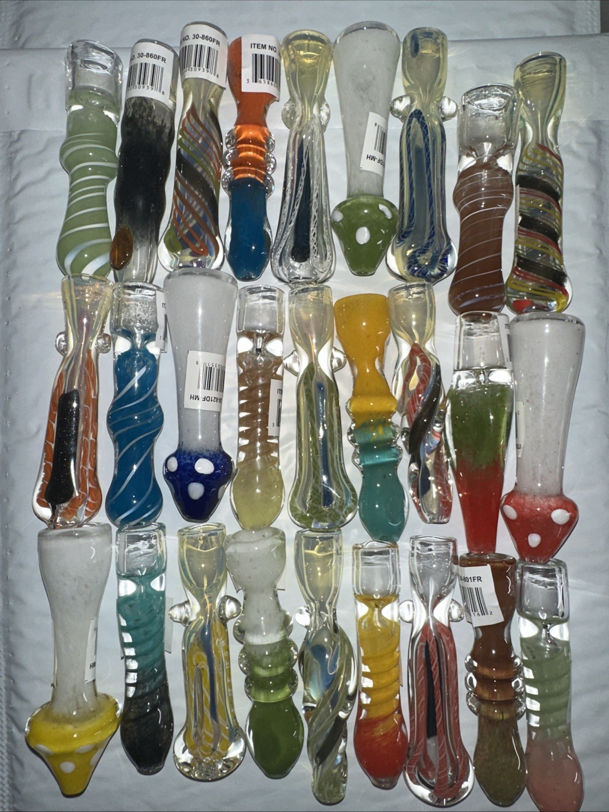 6 PCS Tobacco Pipes One HITTER Chillium Heavy Bowl GLASS Free Ship🔥WHOLESALE $