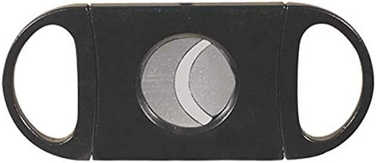 Cigar Cutter Guillotine Double Blade 54 Ring Guage Steel Black Handles 3 3/8″ Cl