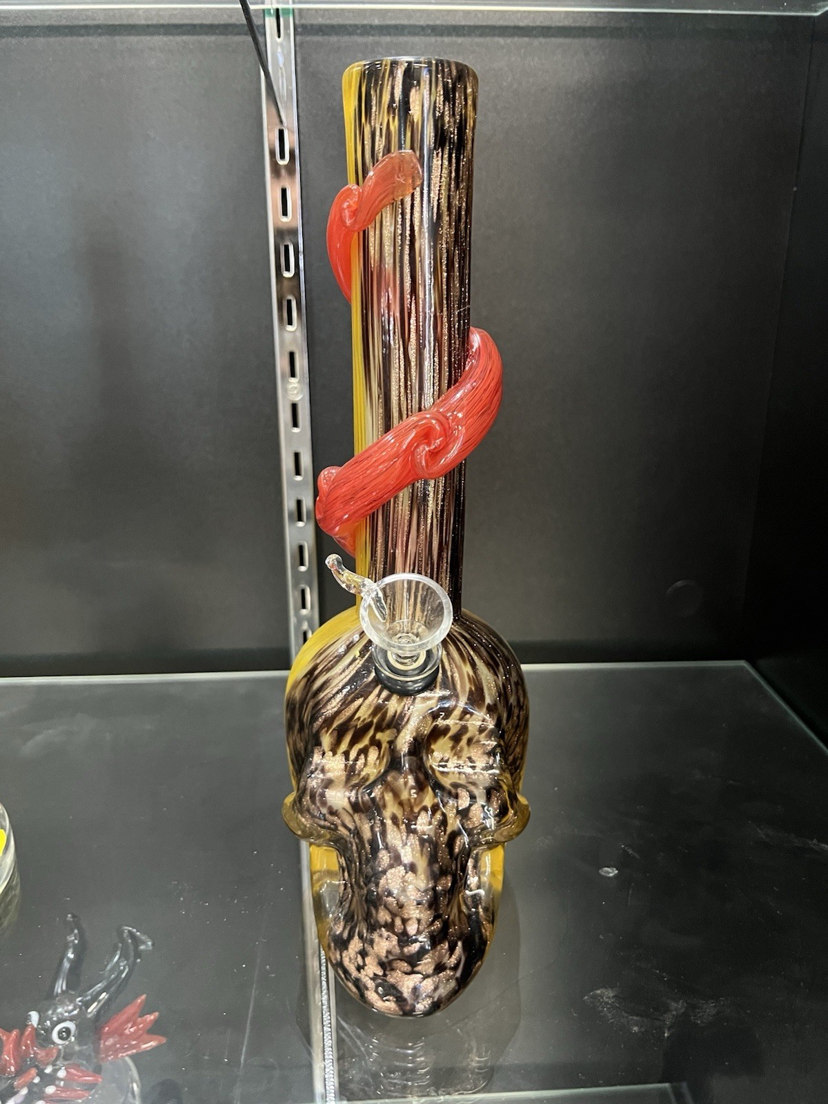 Heavy Duty Skull Glass Bong Water Pipe Tobacco Smoking Pipe 14MM Bowl