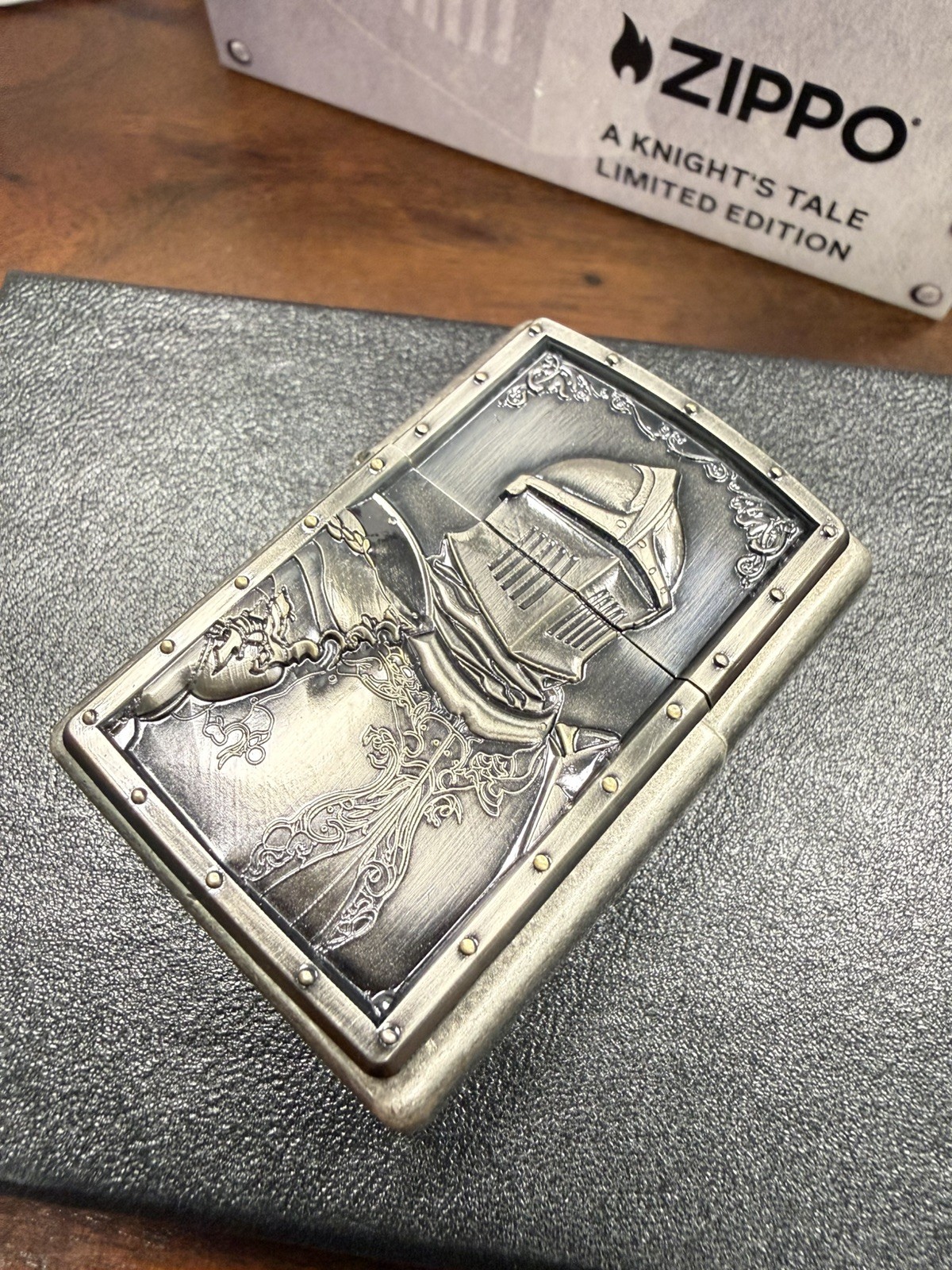 GENUINE Zippo LIMITED 2000 Lighter A KNIGHT’S TALE Antique Silver NEW IN BOX