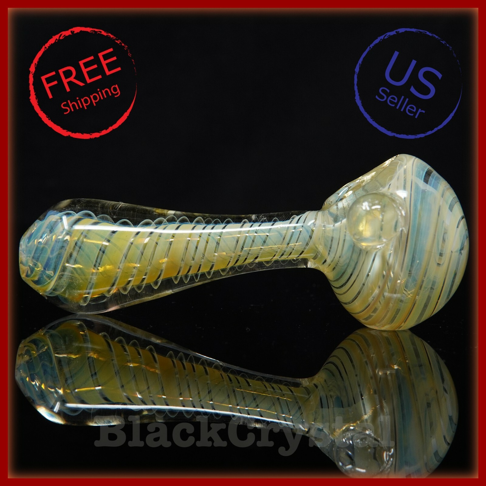 4.5″ Handmade White Infinity Ghost Spiral Swirl Tobacco Smoking Bowl Glass Pipes