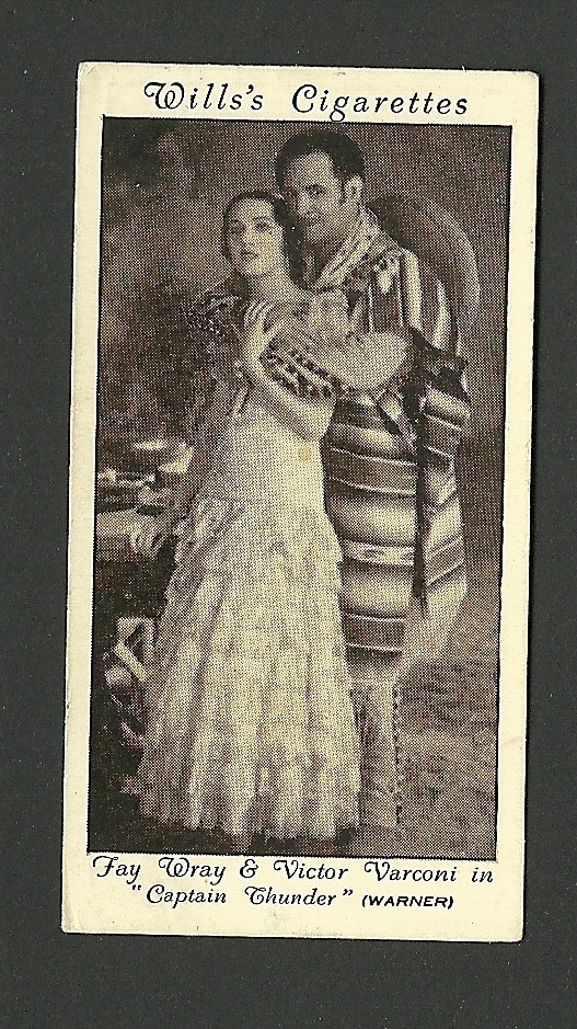 Fay Wray & Victor Varoni in Captain Thunder Vintage 1931 Wills Cigarette Card