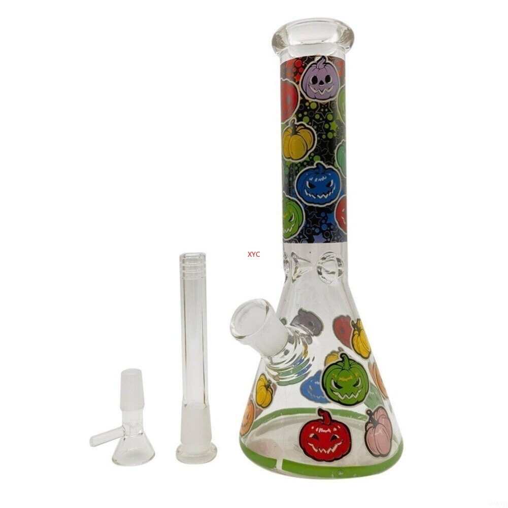 10″ Luminous Pumpkin Glass Bong Smoking Hookah Water Pipe W/ 14mm Bowl Hookahs